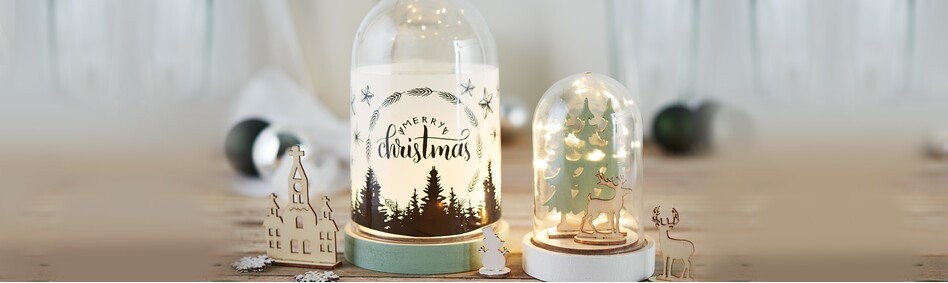 Weihnachtsdeko in Shabby Green
