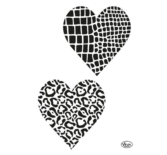 Schablone Herzen Animalprint Vbs Hobby Bastelshop