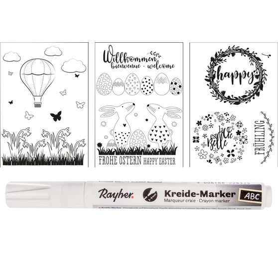 Fenster Malvorlagen Fruhling Ostern Inkl Kreide Marker Vbs Hobby Bastelshop