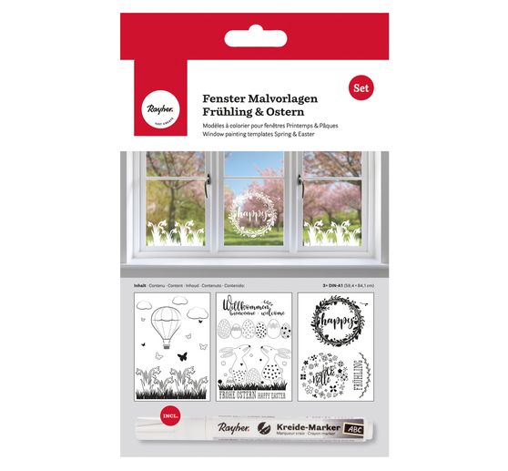 Fenster Malvorlagen Fruhling Ostern Inkl Kreide Marker Vbs Hobby Bastelshop