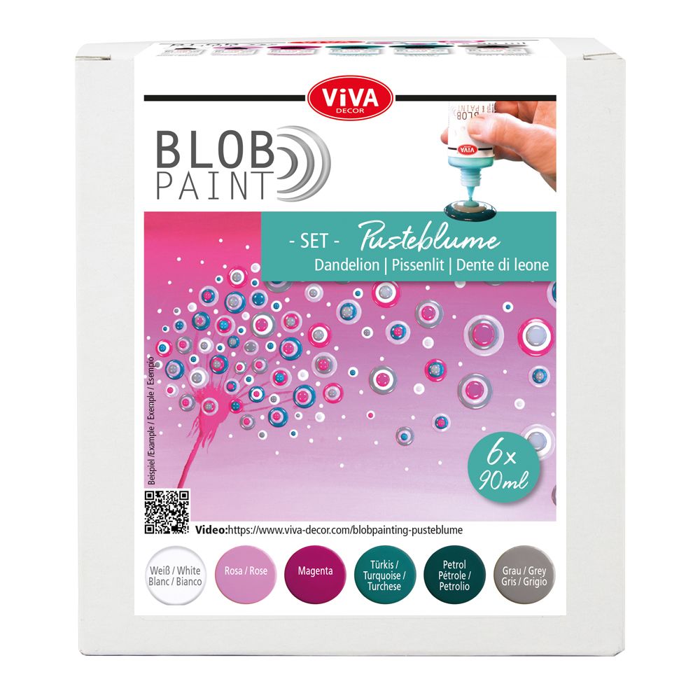Viva Decor Blob Paint Farb-Set "Pusteblume" | VBS Hobby Bastelshop
