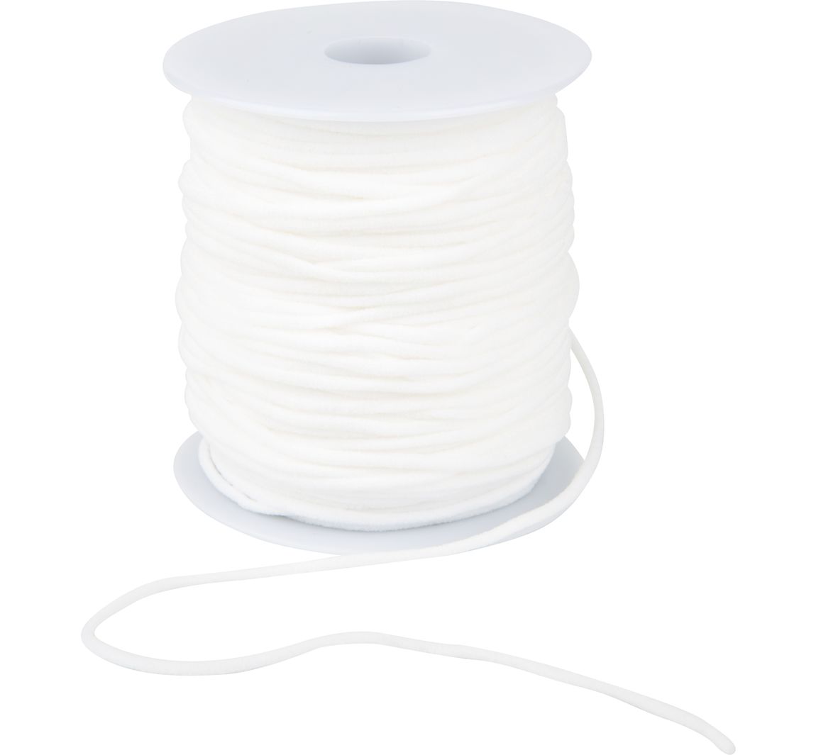 50 m Elastikband, 2,5 mm breit - Weiß