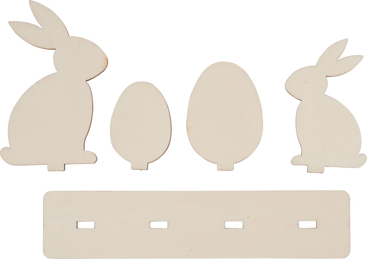 Vbs Holz Silhouette Sitzende Hasen Mit Eiern Vbs Hobby Bastelshop