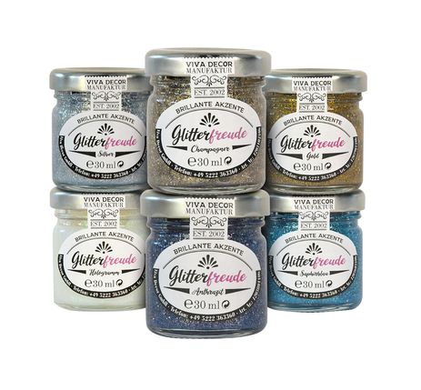 Viva Decor Glitterfreude "Brillante Akzente", 6er-Set | VBS Hobby
