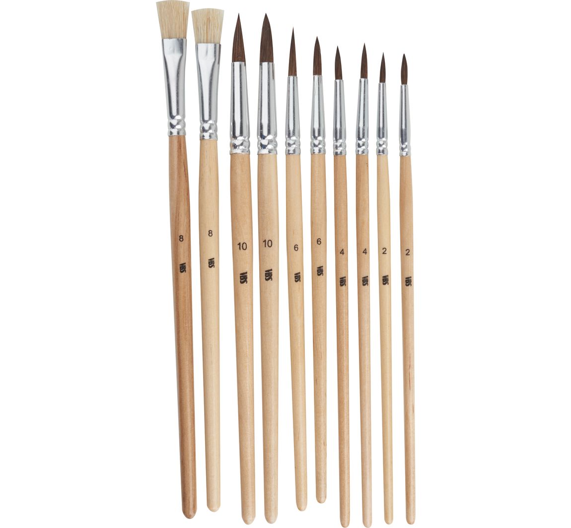 Schulpinsel, VBS NATURE, 10er-Set