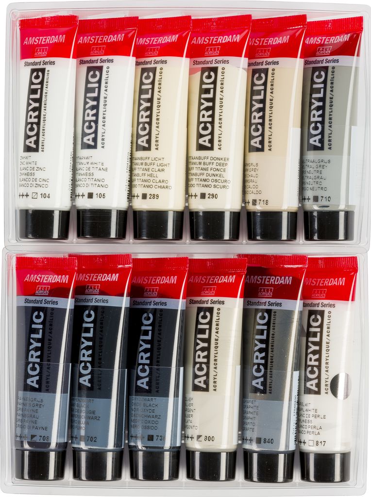 Talens AMSTERDAM Acrylfarben-Set "Grau" | VBS Hobby Bastelshop