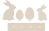 VBS Holz-Silhouette "Sitzende Hasen mit Eiern"