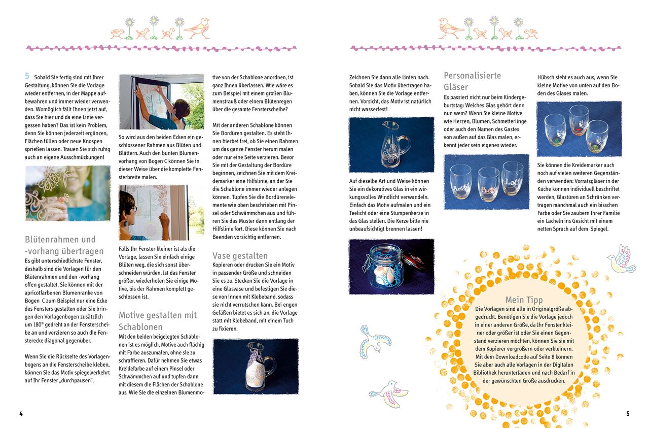 Buch Fensterdeko Mit Dem Kreidemarker Blumen Und Bluten Inkl Schablonen Vbs Hobby Bastelshop