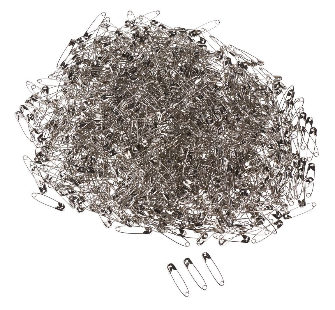 1000 Sicherheitsnadeln, 30 mm, VBS Großhandelspackung