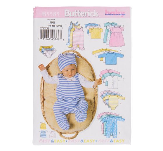 Butterick Schnittmuster B5585 Babyausstattung Vbs Hobby Bastelshop