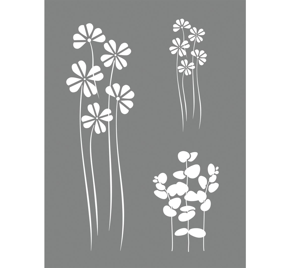 Schablone Flower Mix