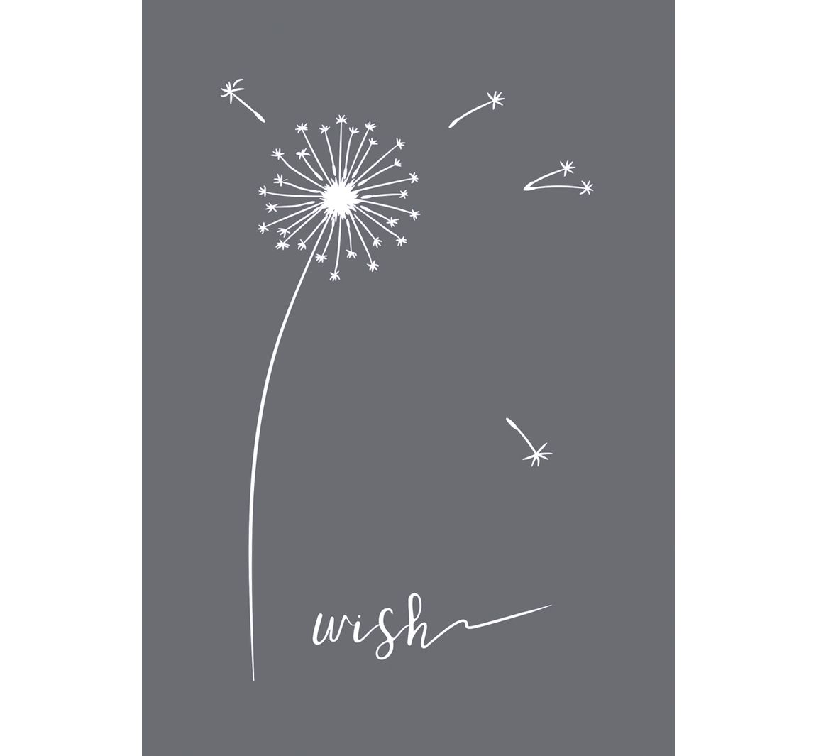 Schablone Wish mit Rakel
