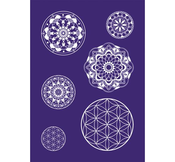 Schablone Mandala Mit Rakel Vbs Hobby Bastelshop Mit unseren siebdruck sets und anleitungen kannst du diverse materialien selber bedrucken. schablone mandala mit rakel