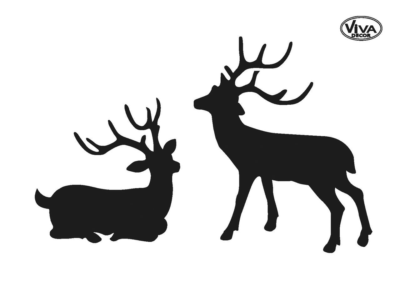 Schablone &ldquo;Hirsche&rdquo; | VBS Hobby Bastelshop
