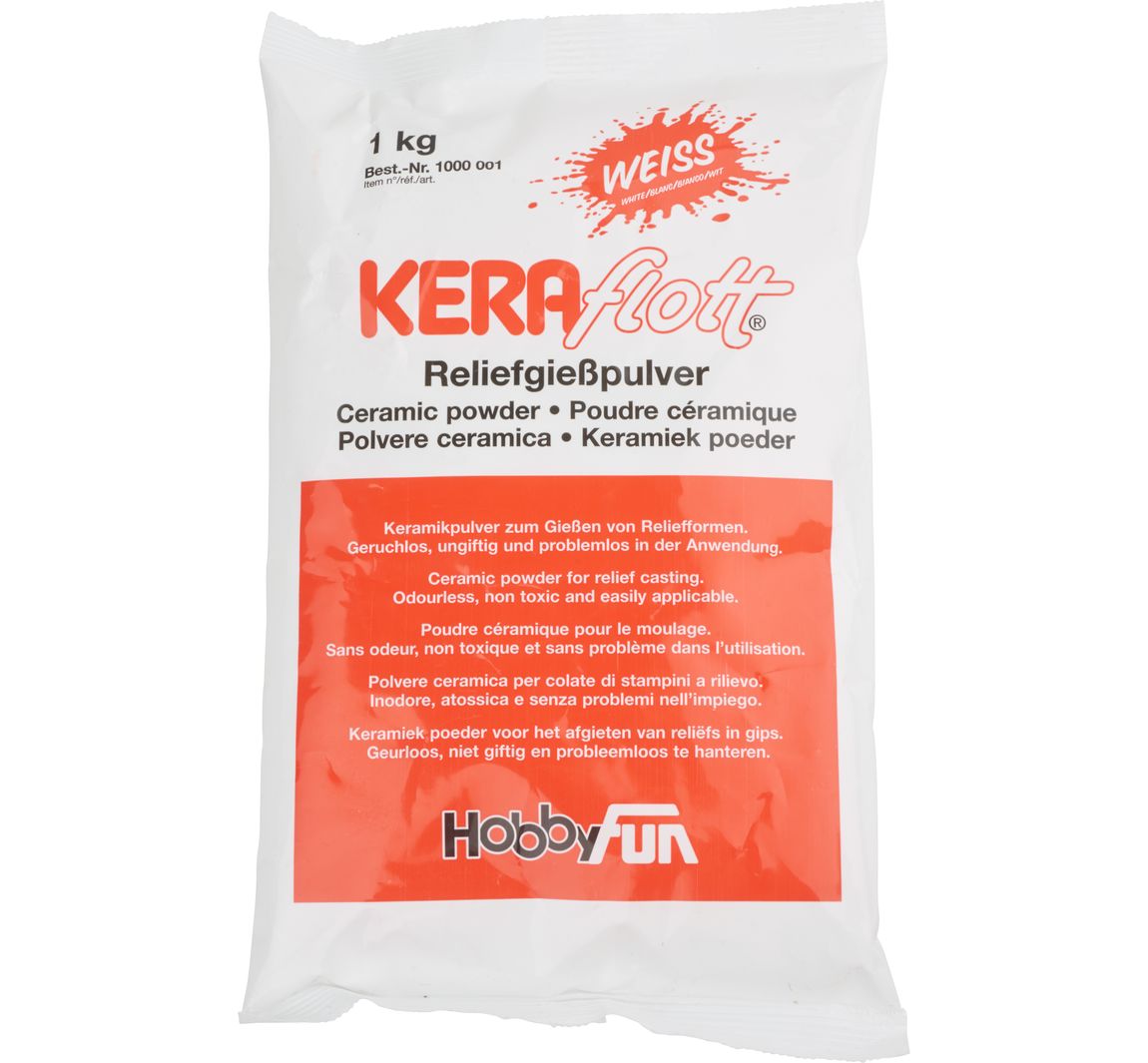 Keraflott Reliefgießmasse, Weiß, 1kg - 1 kg