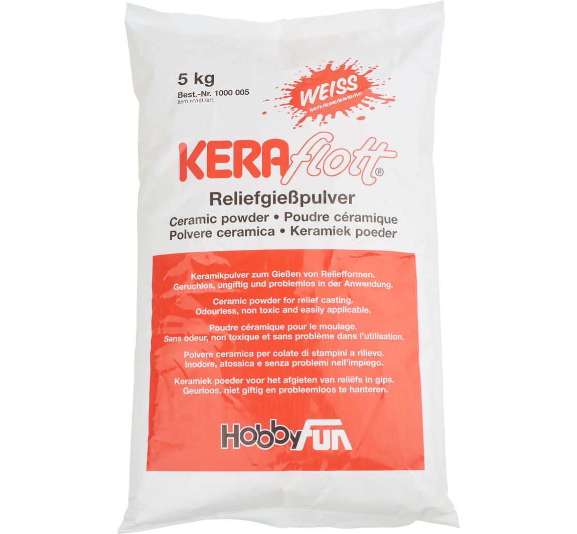 Keraflott Reliefgießmasse, Weiß, 5 kg - 5 kg