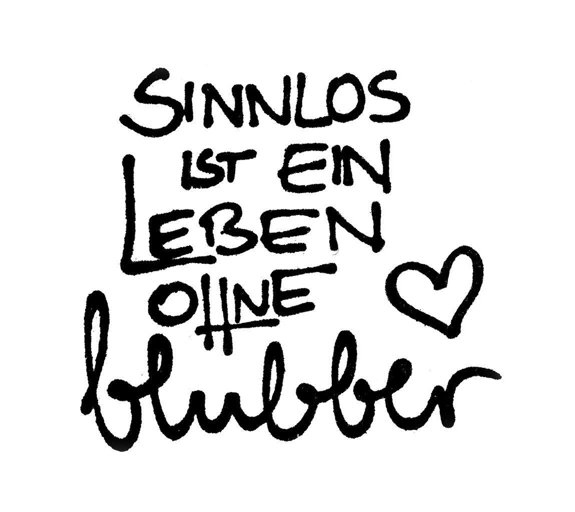 Stempel "Sinnlos ist ein Leben ohne Blubber" VBS Hobby