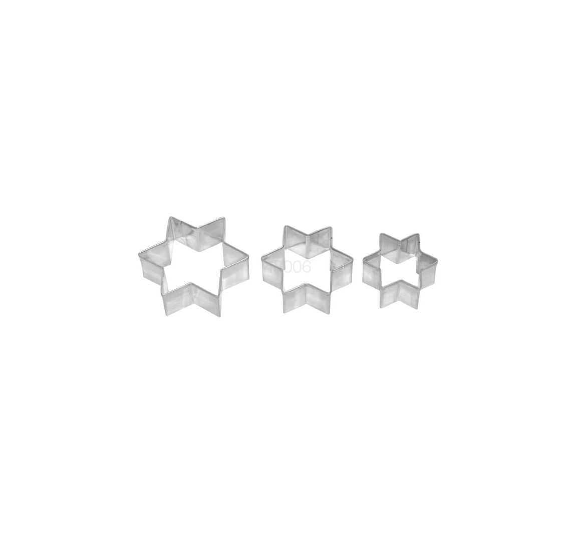 Ausstechform Sterne, 3er-Set, 2,5cm,3cm,4cm