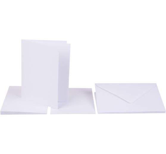 Doppelkarten mit Umschlägen und Einlegeblättern, DIN A6, 220g/m²