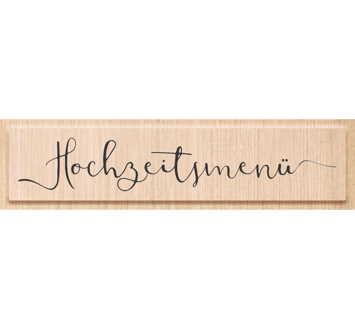 Holzstempel Hochzeitsmenü