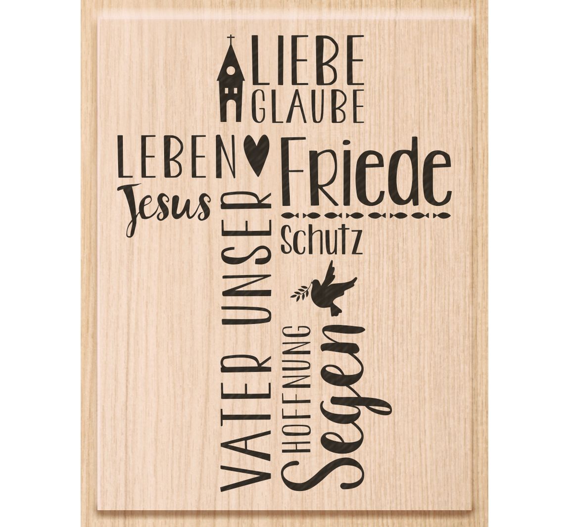 Holzstempel Vater Unser