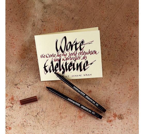 Edding 1255 Kalligrafie Stifte Vbs Hobby Bastelshop Das calligraphy sortiment aus dem hause edding wird mit diesem tollen markern und stiften. edding 1255 kalligrafie stifte
