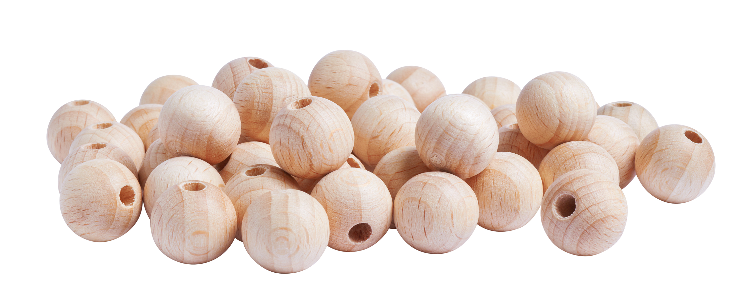 VBS Holzkugeln 70 Mm Halbgebohrt - 5 Stück Buchenholz Poliert Für Bastelprojekte