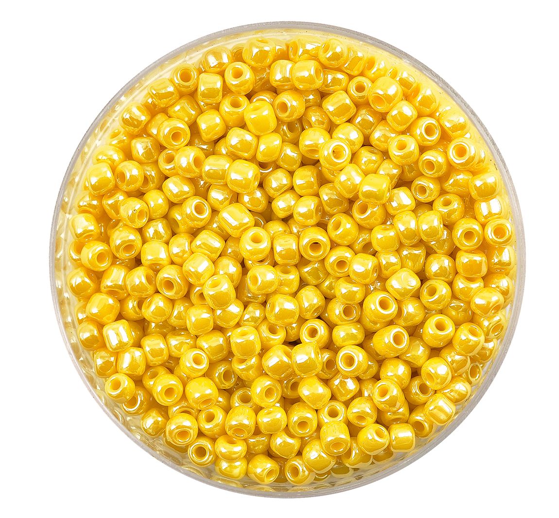 VBS Rocailles Perlmutt, Ø 2,5mm, ca. 20 g - Goldgelb