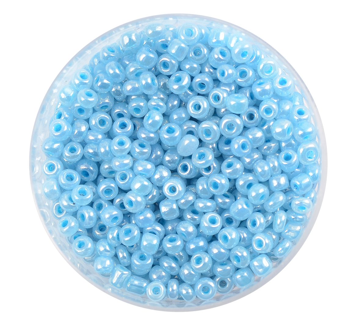 VBS Rocailles Perlmutt, Ø 2,5mm, ca. 20 g - Hellblau