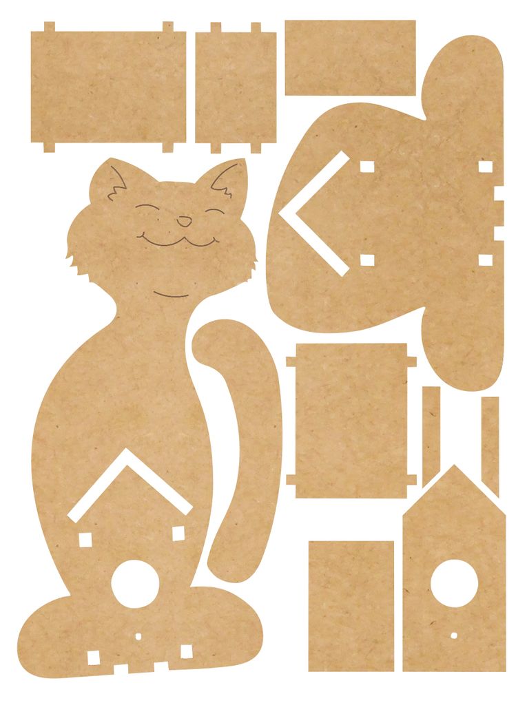 Deko Vogelhaus Katze Mdf Holz Vbs Hobby Bastelshop