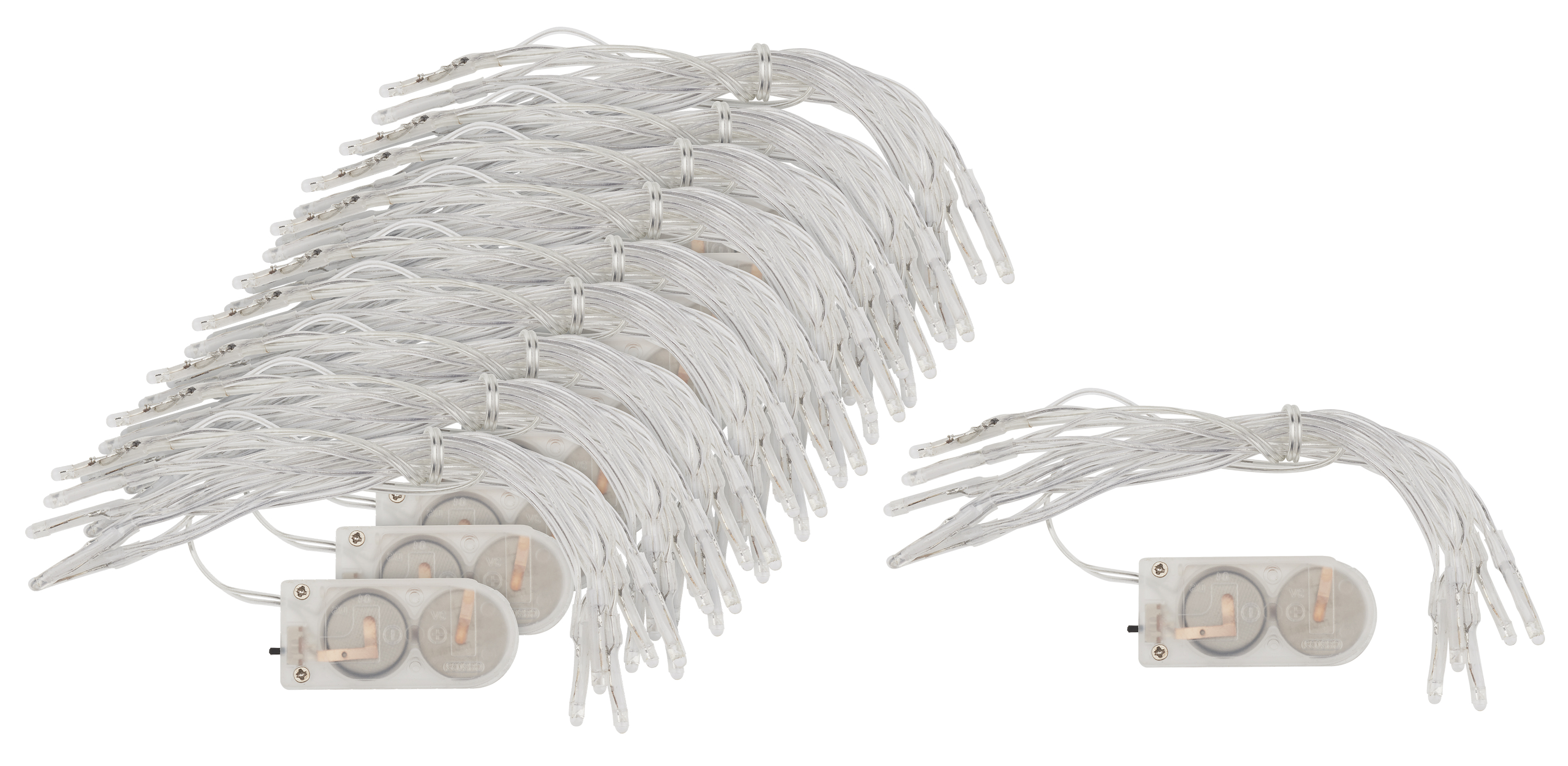 10 Mini-LED-Lichterketten VBS Großhandelspackung 20 LEDs mit Knopfzellen