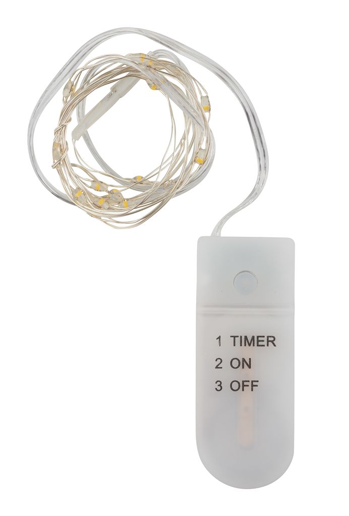 Micro LED Lichterkette mit Timer, 20 LEDs VBS Hobby