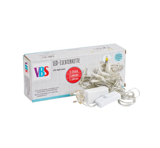 Lichterkette 10er weiß warmweiß Kreisschaltung