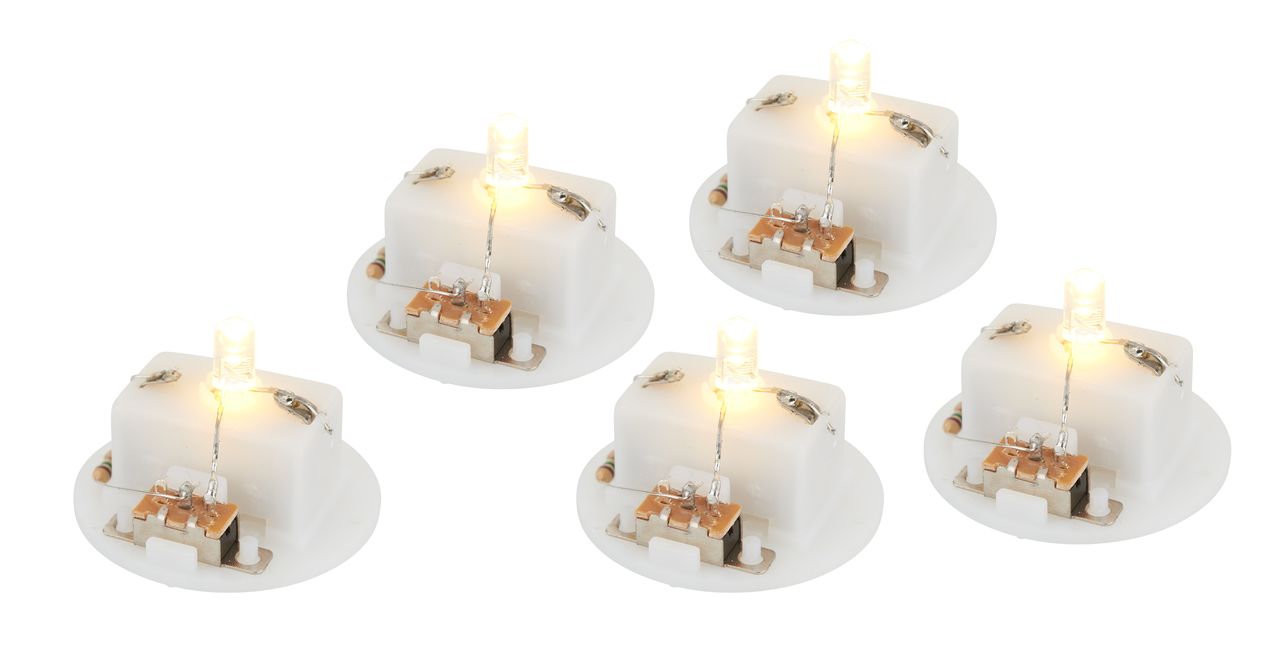 VBS LEDLämpchen, batteriebetrieben, ca. Ø 3,5 cm, 5 Stück VBS Hobby