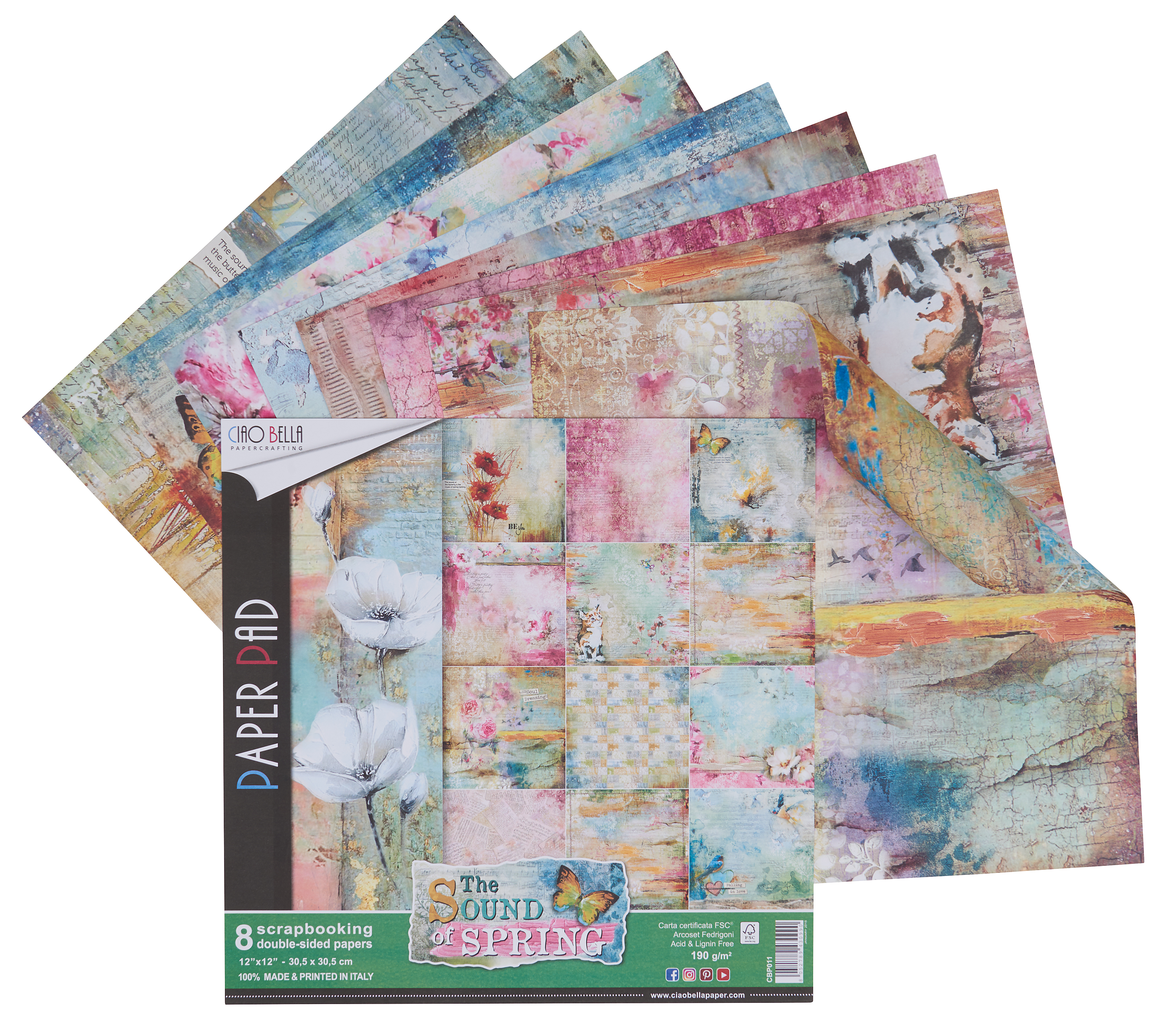 ScrapbookPapier "The sound of spring" VBS Hobby