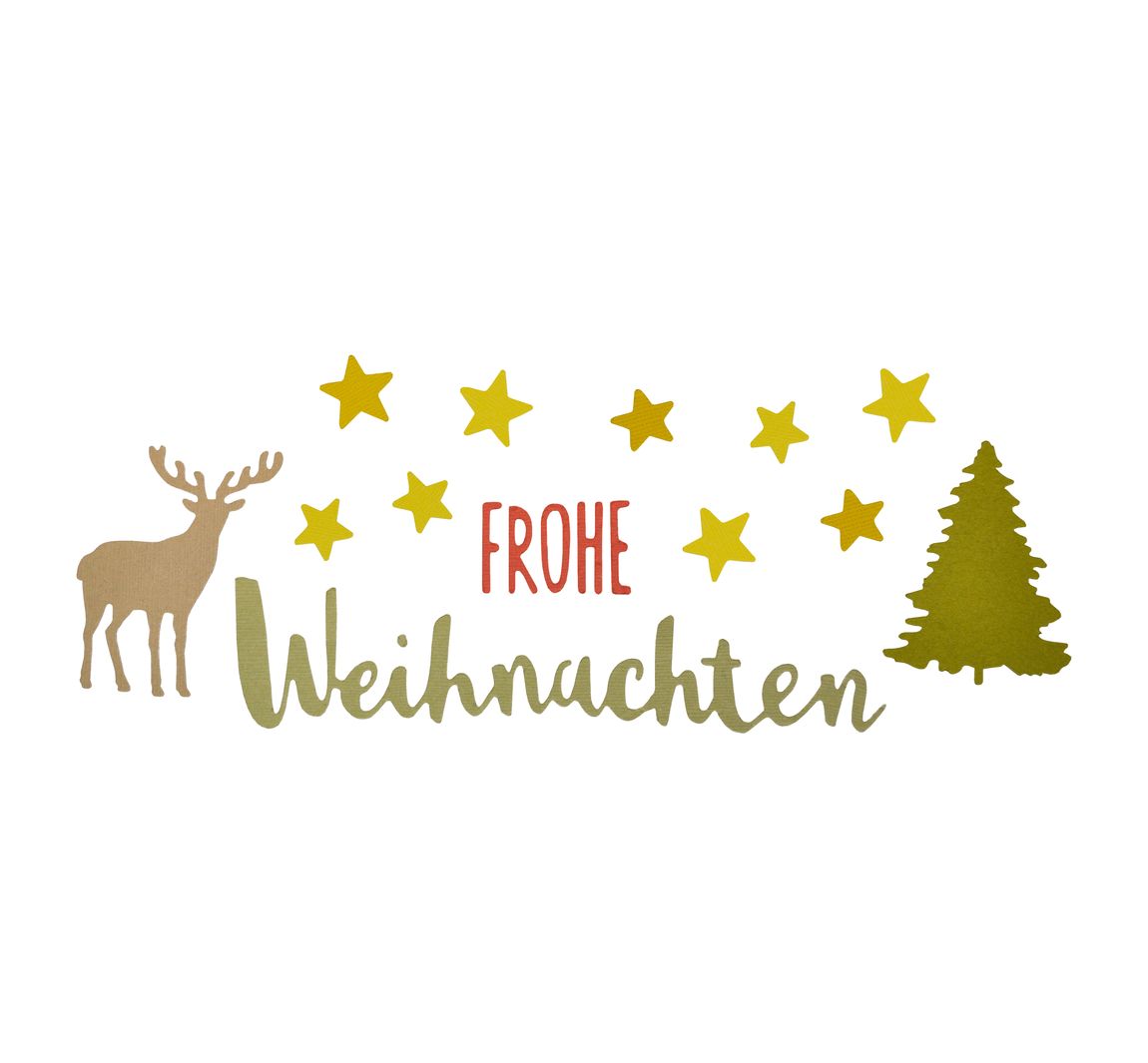Sizzix Thinlits Stanzschablone Frohe Weihnachten