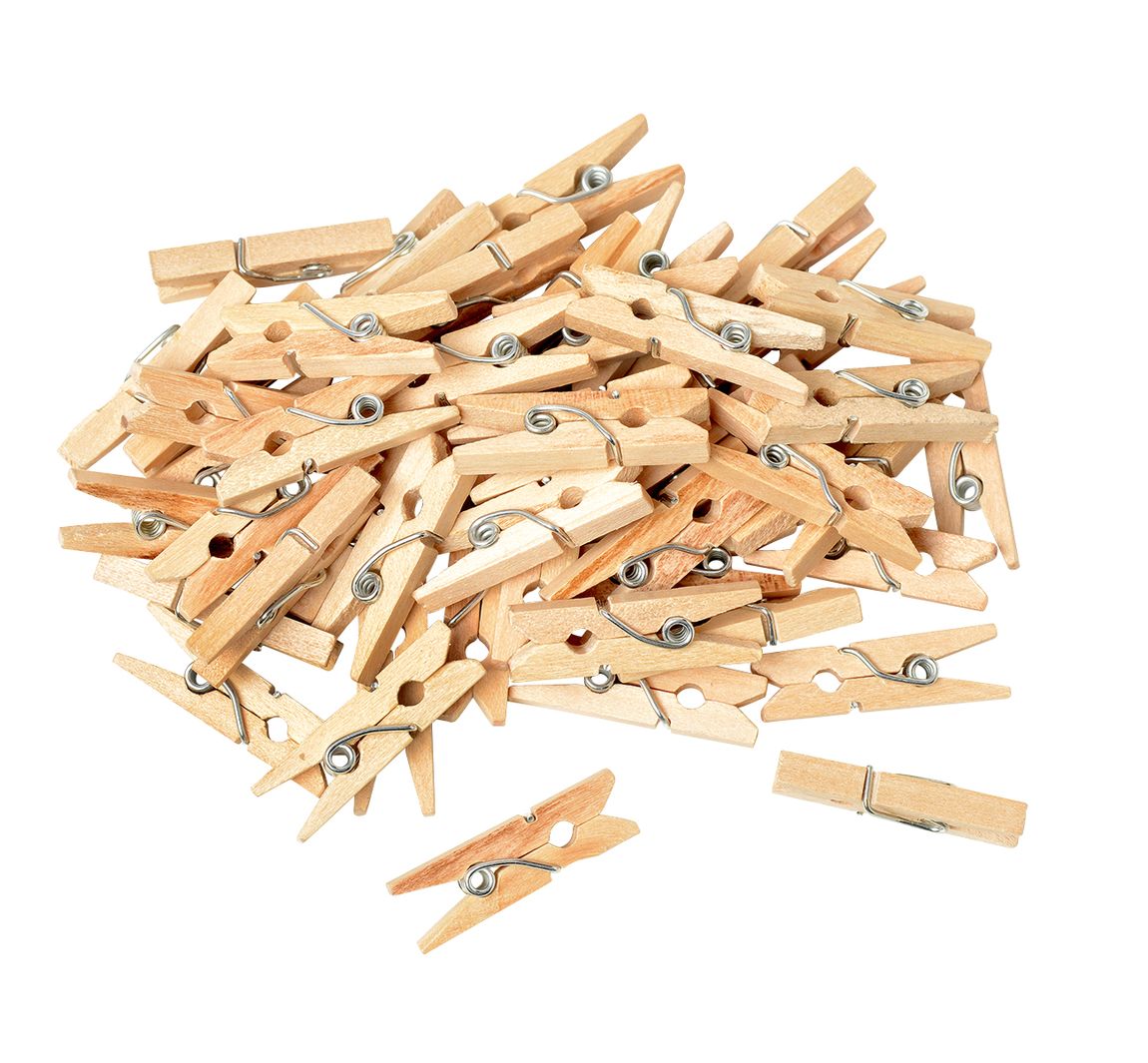 Mini-Holzklammern