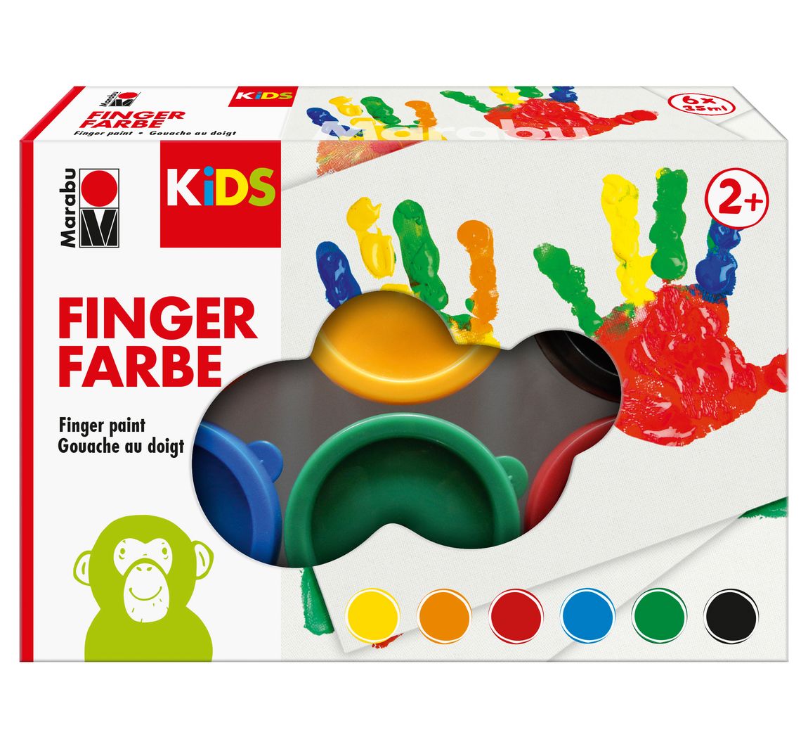 Marabu KIDS FINGERFARBE 6ER SET | VBS Hobby Bastelshop