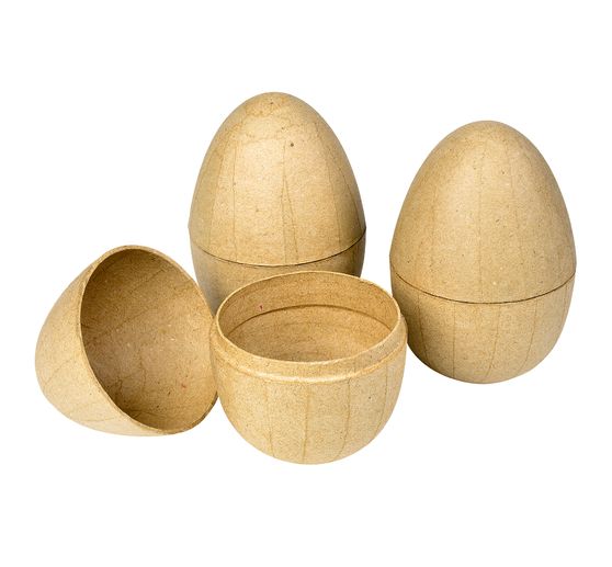 Pappmaché-Eier, teilbar, 3 Stück