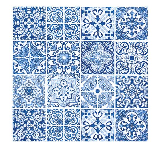 Serviette Blaue Fliesen Vbs Hobby Bastelshop