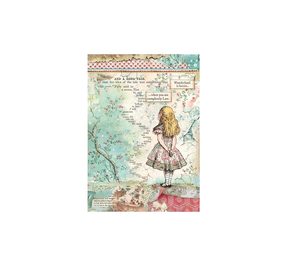 Motiv-Strohseide Alice, DIN A4