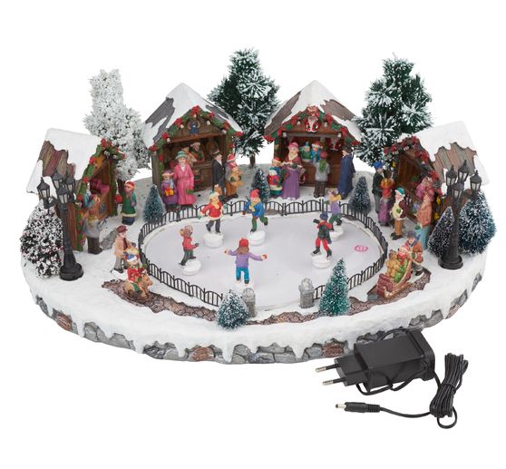 VBS Miniatur "Weihnachtsmarkt", mit LED Beleuchtung und Musik | VBS Hobby  Bastelshop