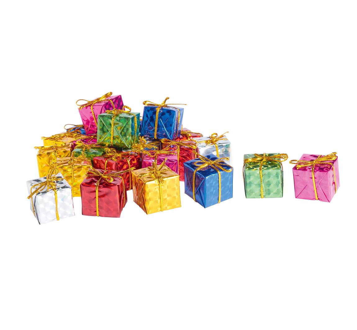 24 Deko-Geschenkpäckchen