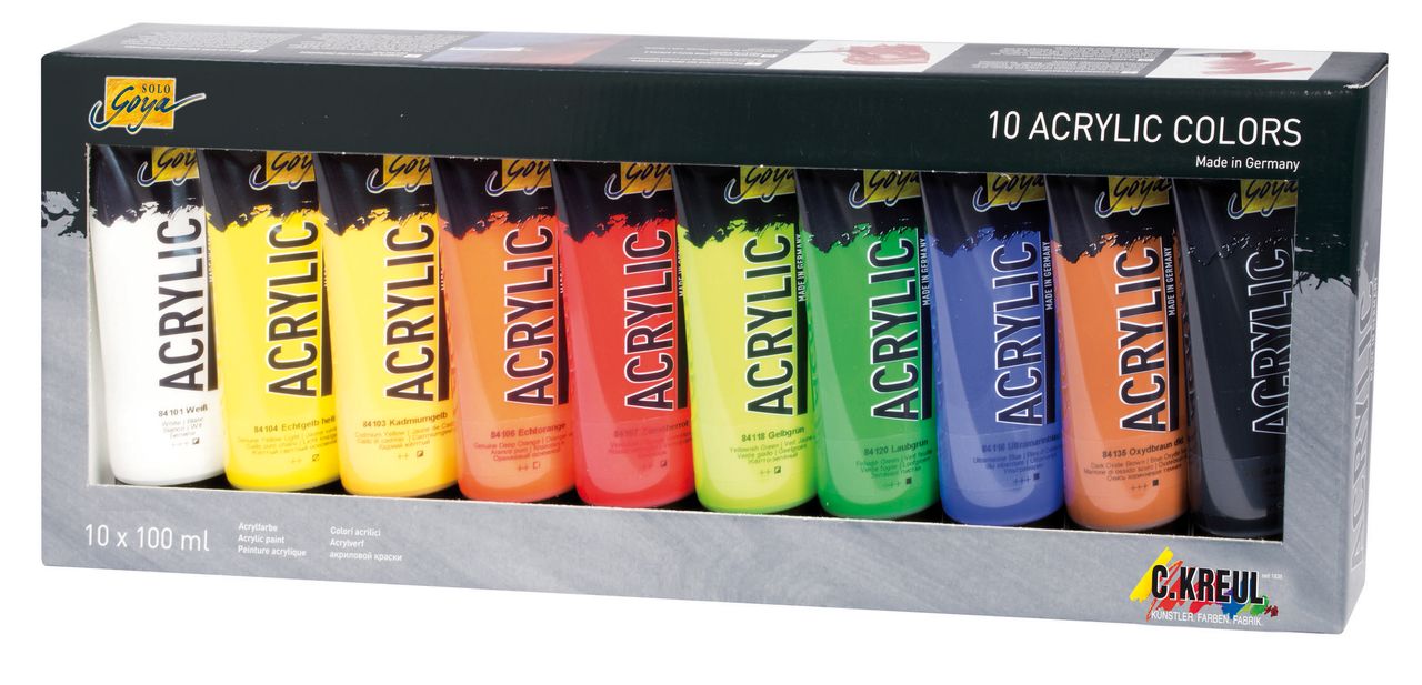 Solo Goya Acrylic 100 ml, 10er-Set | VBS Hobby Bastelshop