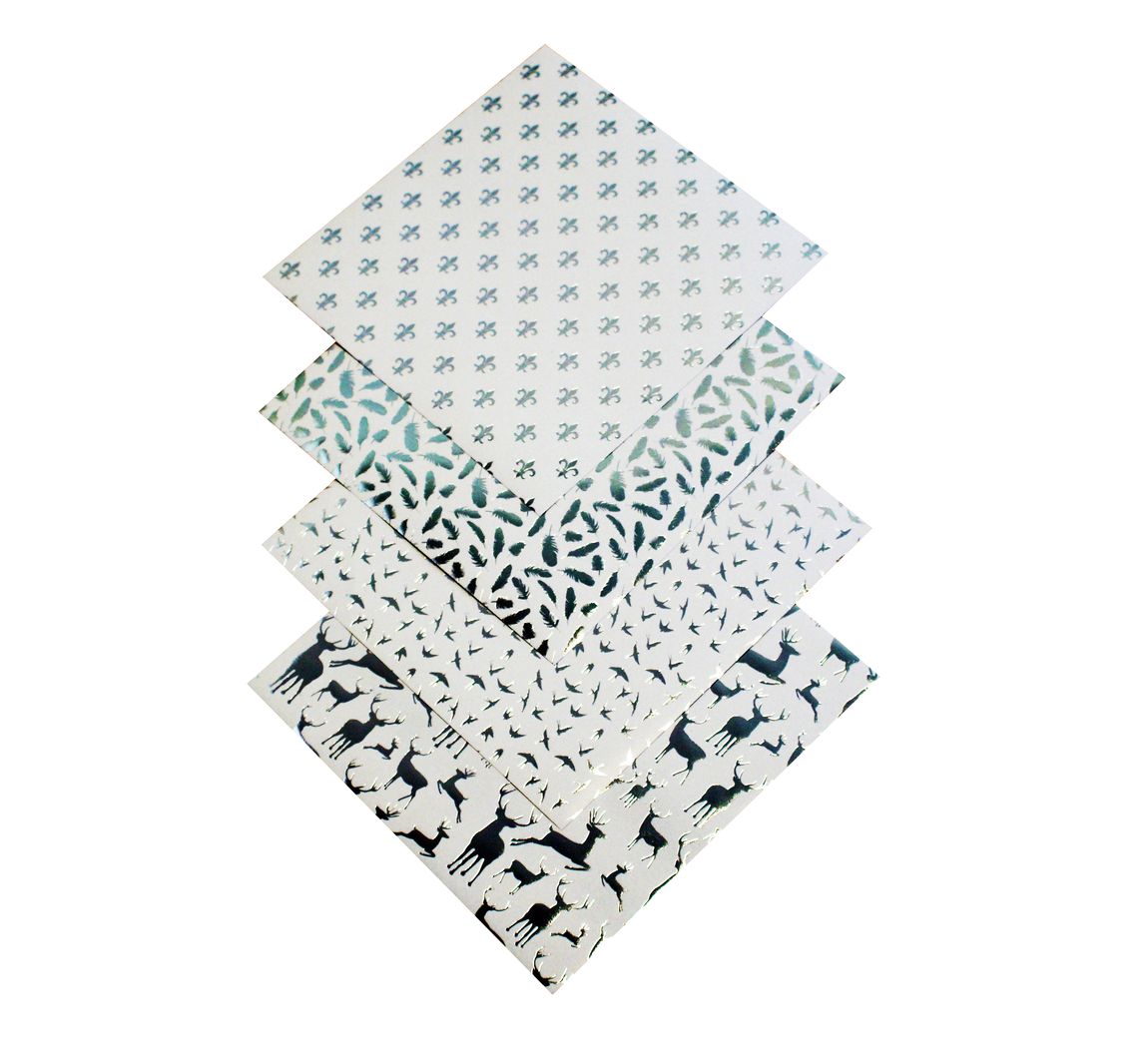 Faltpapier Silver X-Mas