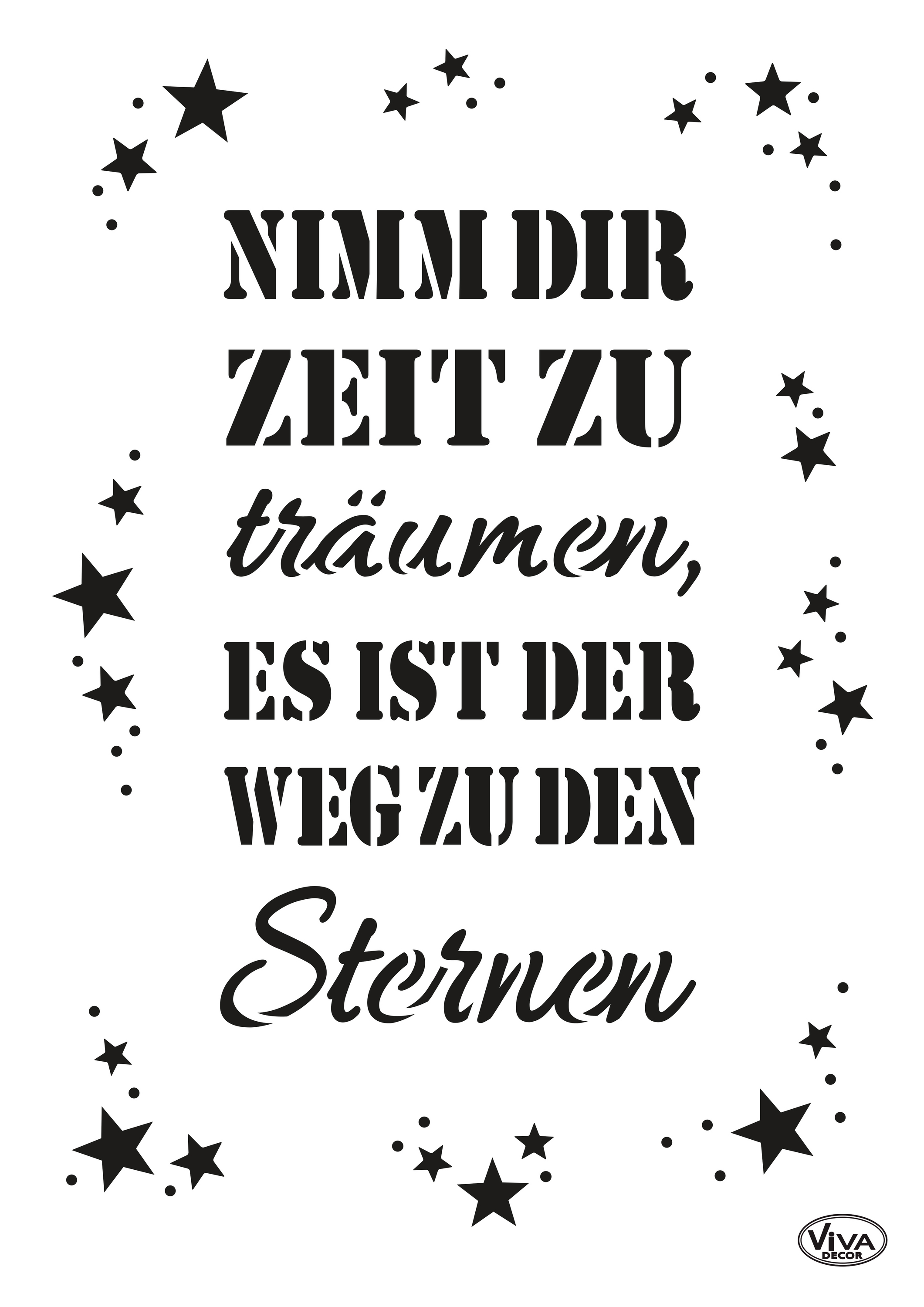 Schablone "Nimm dir Zeit" VBS Hobby