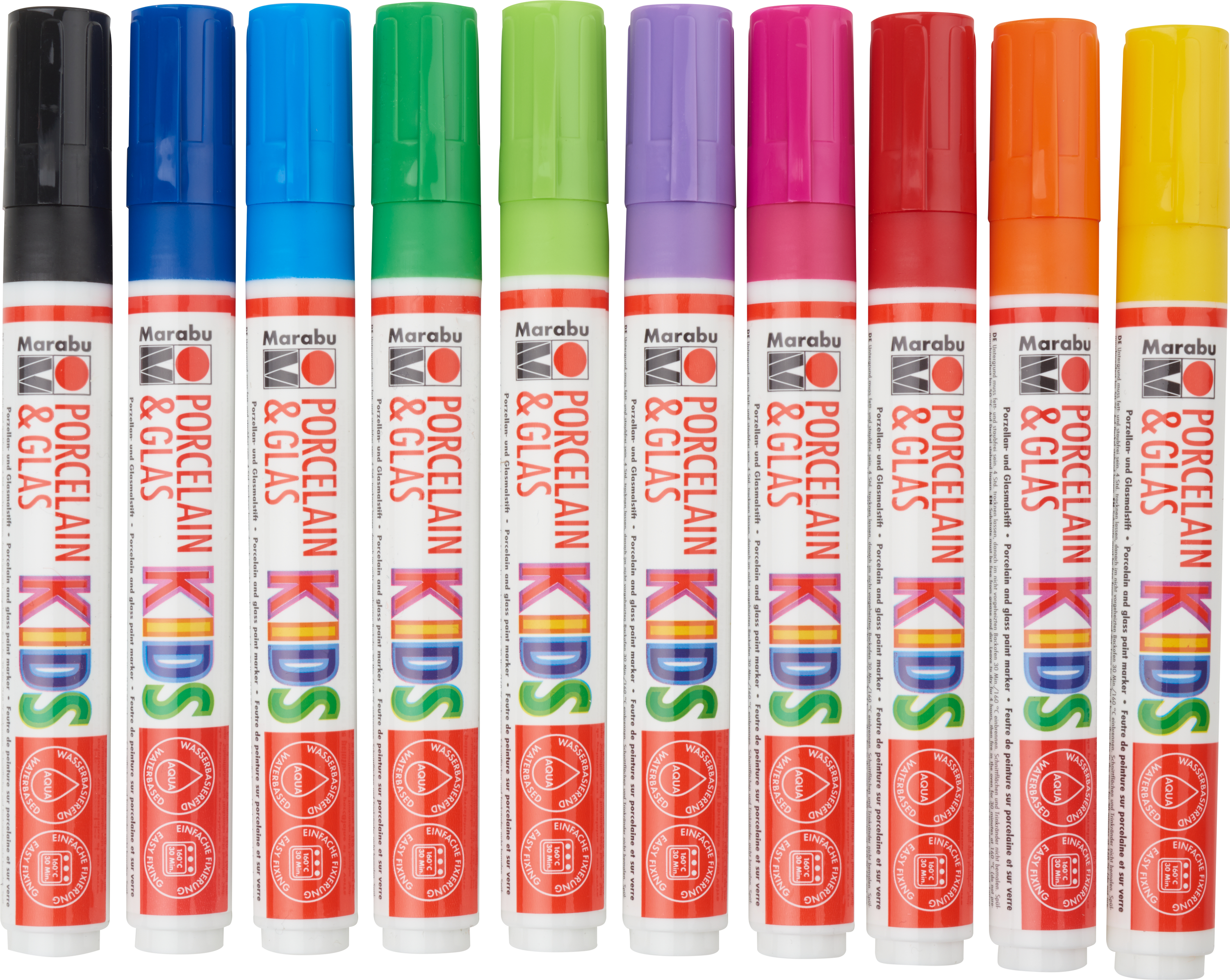 Marabu KiDS Porcelain & Glas Marker Fun 3x 1-3 mm