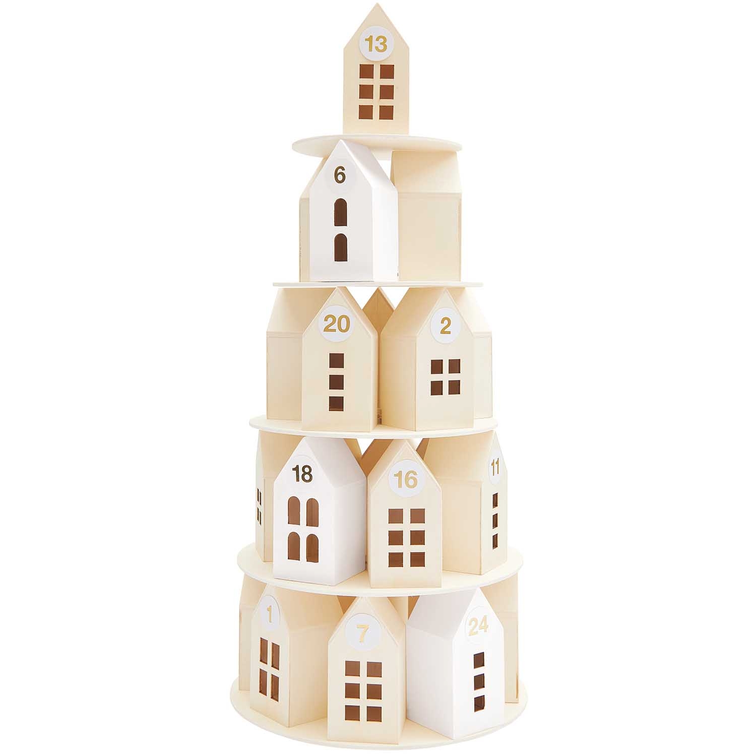 Adventskalender "Häuser-Pyramide", 29-teilig | VBS Hobby Bastelshop
