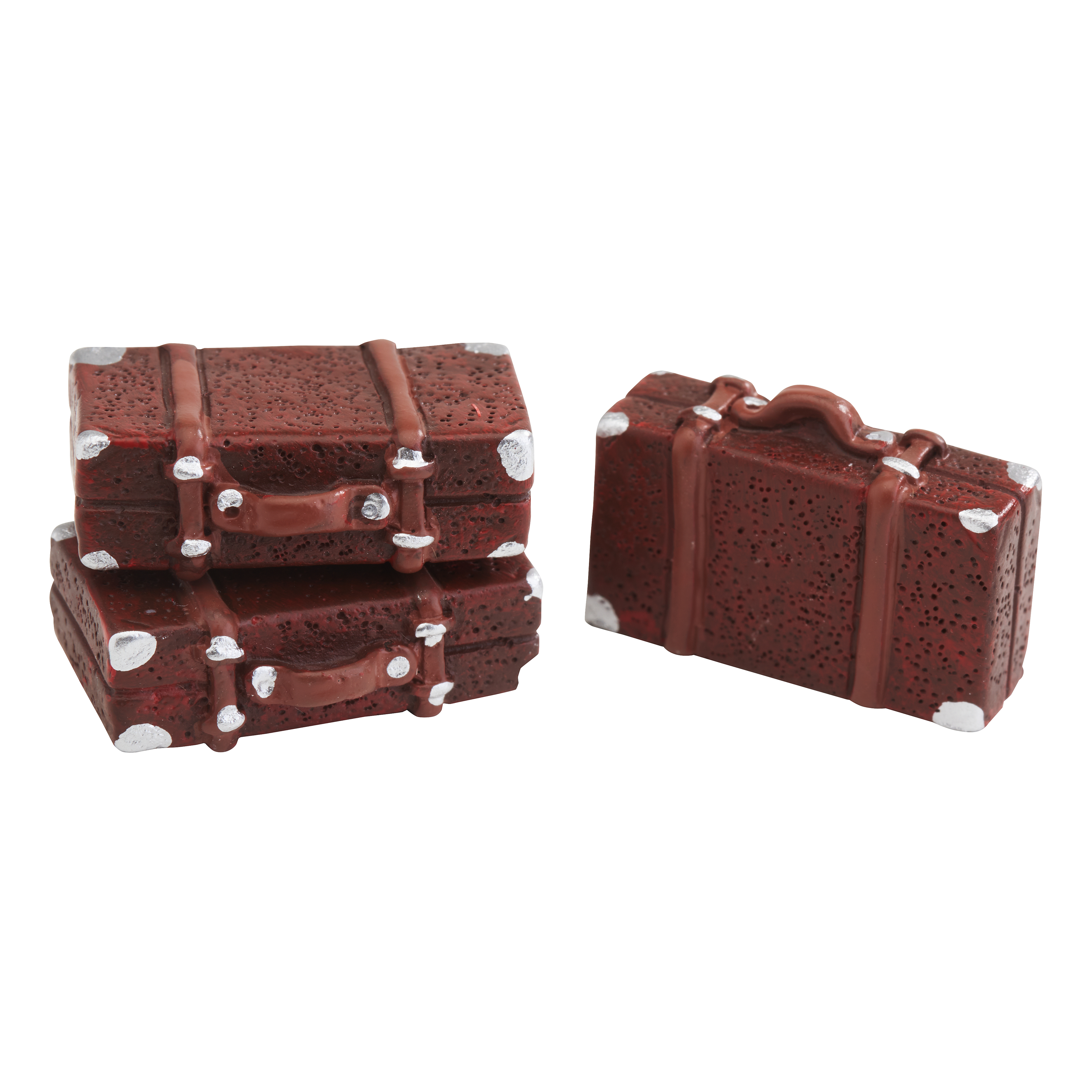 Hobbyfun Mini-Koffer Aus Polyresin, Ca. 3,2 X 2,5 X 5,3 Cm – Perfekt Für Dioramen, Puppenhäuser & Bastelprojekte