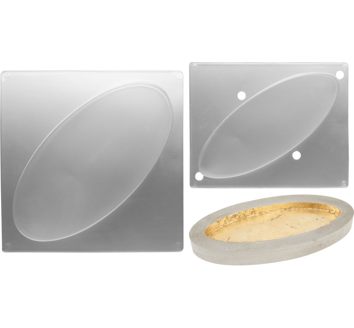 Gießform "Ellipse", 2-teilig